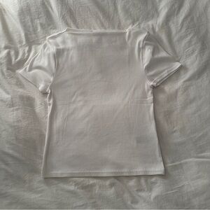 j.crew white boatneck top